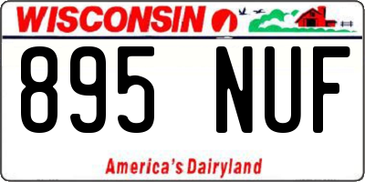 WI license plate 895NUF