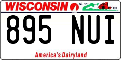WI license plate 895NUI