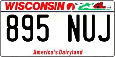 WI license plate 895NUJ
