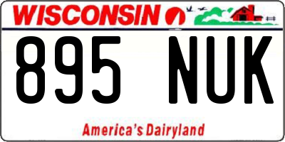 WI license plate 895NUK