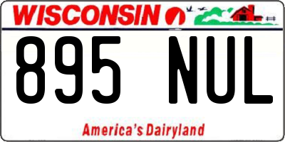 WI license plate 895NUL