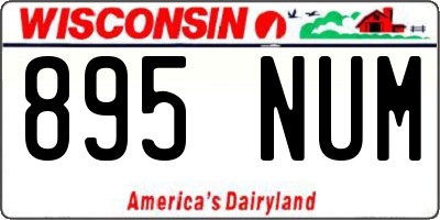 WI license plate 895NUM