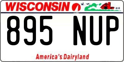 WI license plate 895NUP