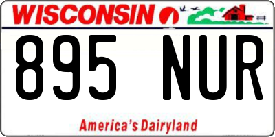 WI license plate 895NUR