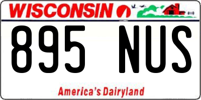WI license plate 895NUS