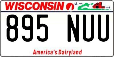 WI license plate 895NUU