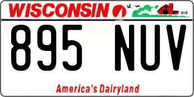 WI license plate 895NUV