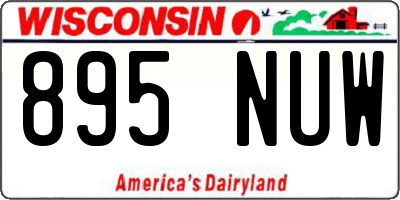 WI license plate 895NUW