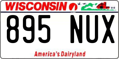 WI license plate 895NUX