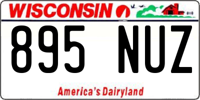 WI license plate 895NUZ