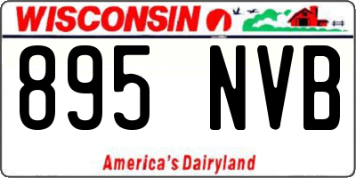 WI license plate 895NVB