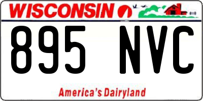 WI license plate 895NVC