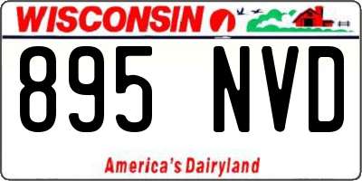 WI license plate 895NVD
