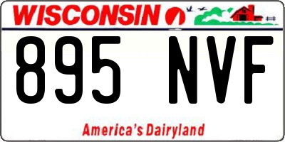 WI license plate 895NVF