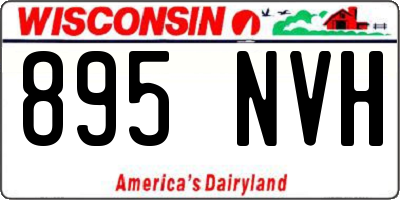 WI license plate 895NVH