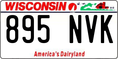 WI license plate 895NVK