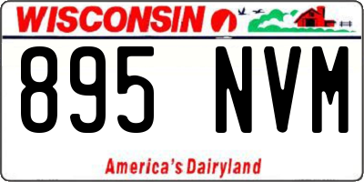 WI license plate 895NVM