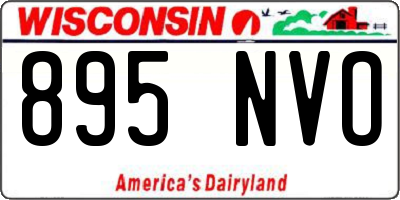 WI license plate 895NVO