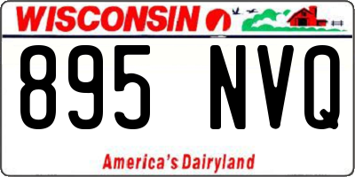 WI license plate 895NVQ