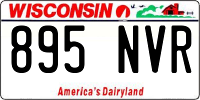 WI license plate 895NVR