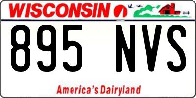 WI license plate 895NVS