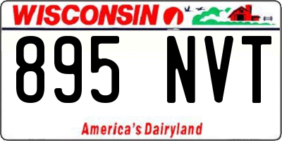 WI license plate 895NVT