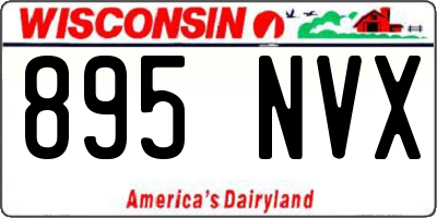 WI license plate 895NVX