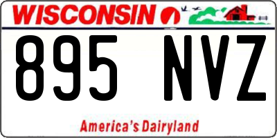 WI license plate 895NVZ