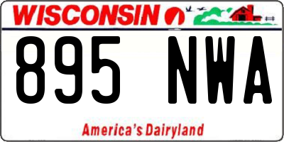 WI license plate 895NWA