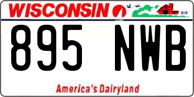 WI license plate 895NWB