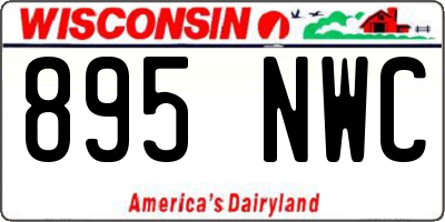 WI license plate 895NWC