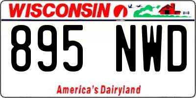 WI license plate 895NWD