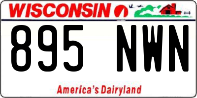 WI license plate 895NWN