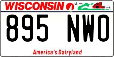 WI license plate 895NWO