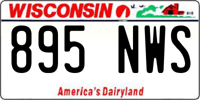 WI license plate 895NWS