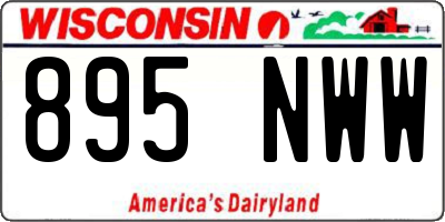 WI license plate 895NWW