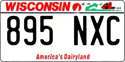 WI license plate 895NXC