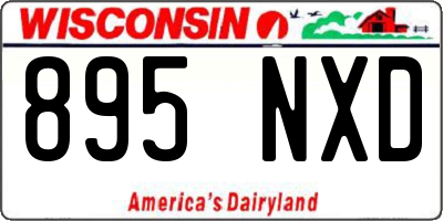 WI license plate 895NXD