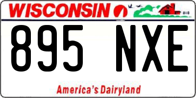 WI license plate 895NXE