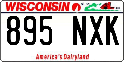 WI license plate 895NXK