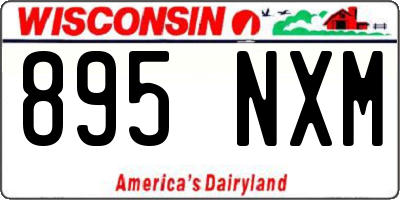 WI license plate 895NXM