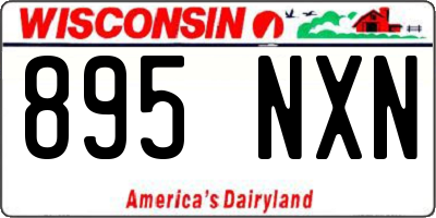 WI license plate 895NXN