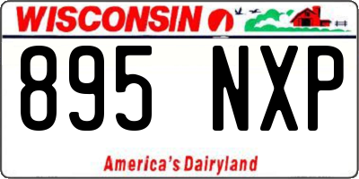 WI license plate 895NXP