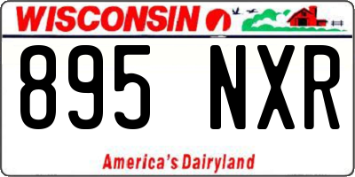 WI license plate 895NXR