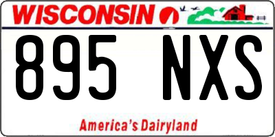 WI license plate 895NXS