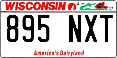 WI license plate 895NXT
