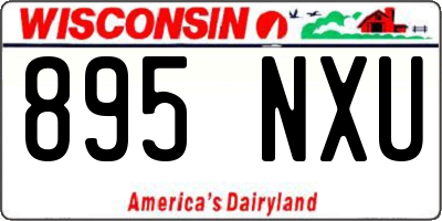 WI license plate 895NXU