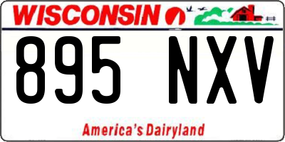 WI license plate 895NXV