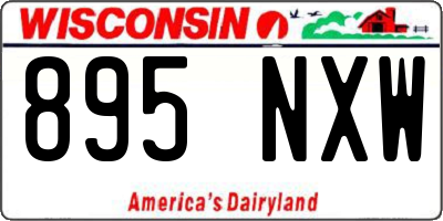 WI license plate 895NXW