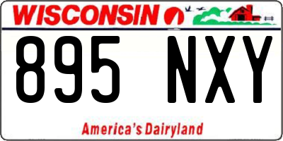 WI license plate 895NXY